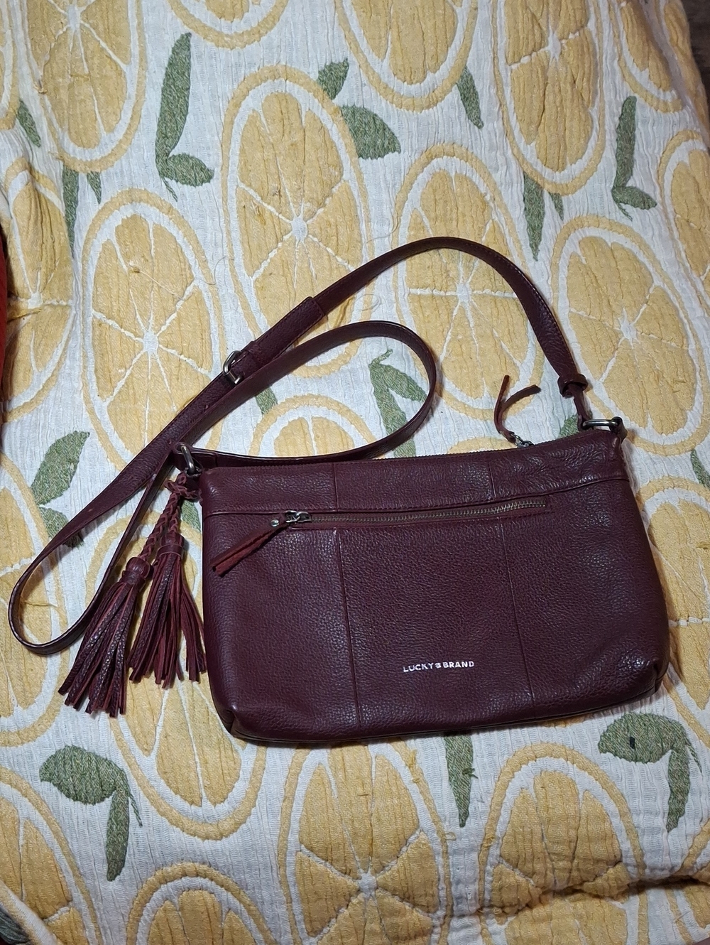 Lucky Brand Small Crossbody Bag in Deep Wine